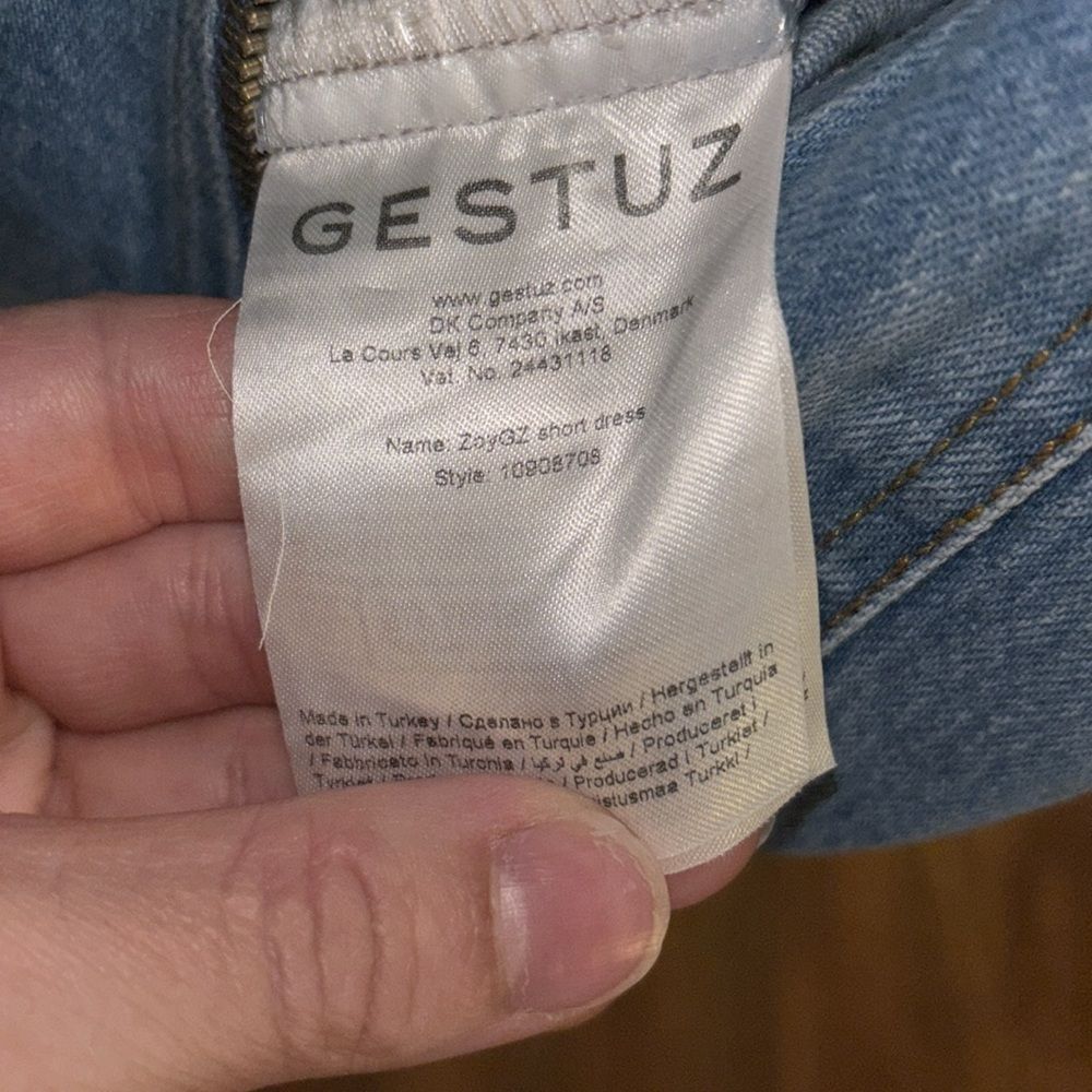 GESTUZ Zoygz Cotton Long Sleeve Denim Mini Dress - Picture 6 of 8